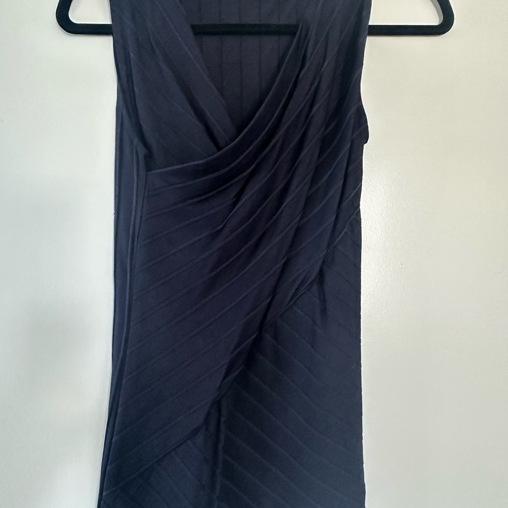 Hugo Boss navy wrap top